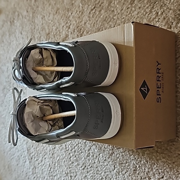 Womens Sperry Coastfish 1 Eye-Tonal Metallic Smoked Pearl - Picture 4 of 8